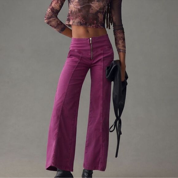 Anthropologie Pilcro High Rise Crop Flare Pants NEW Size 34 - Picture 3 of 11